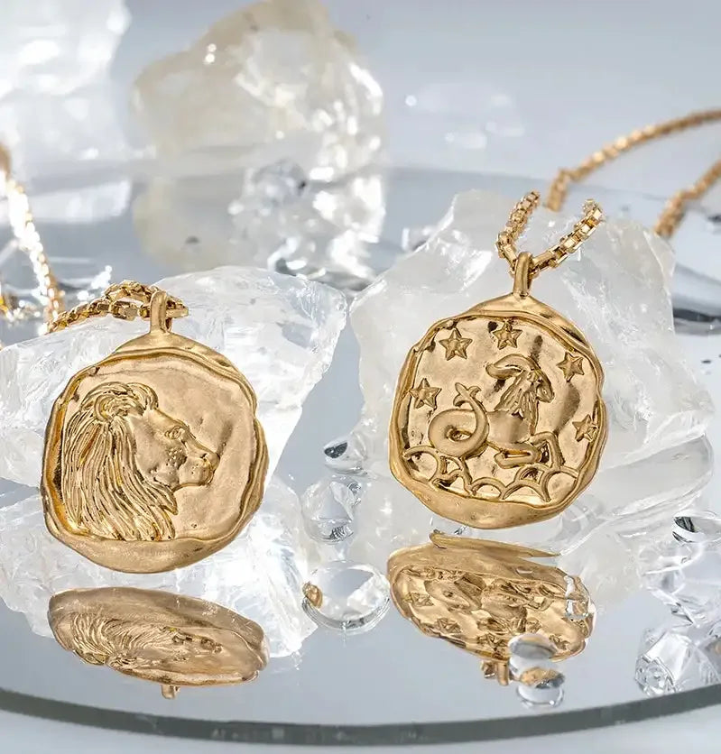 ✨ Zodiac Necklace Constellation Necklaces – Complete Set of 12 Astrology Pendants | Unisex Jewelry for Aries, Taurus, Gemini, Cancer, Leo, Virgo, Scorpio, Sagittarius, Capricorn, Pisces
