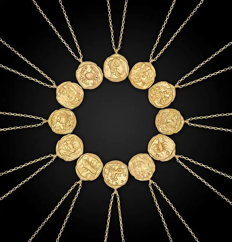 ✨ Zodiac Necklace Constellation Necklaces – Complete Set of 12 Astrology Pendants | Unisex Jewelry for Aries, Taurus, Gemini, Cancer, Leo, Virgo, Scorpio, Sagittarius, Capricorn, Pisces