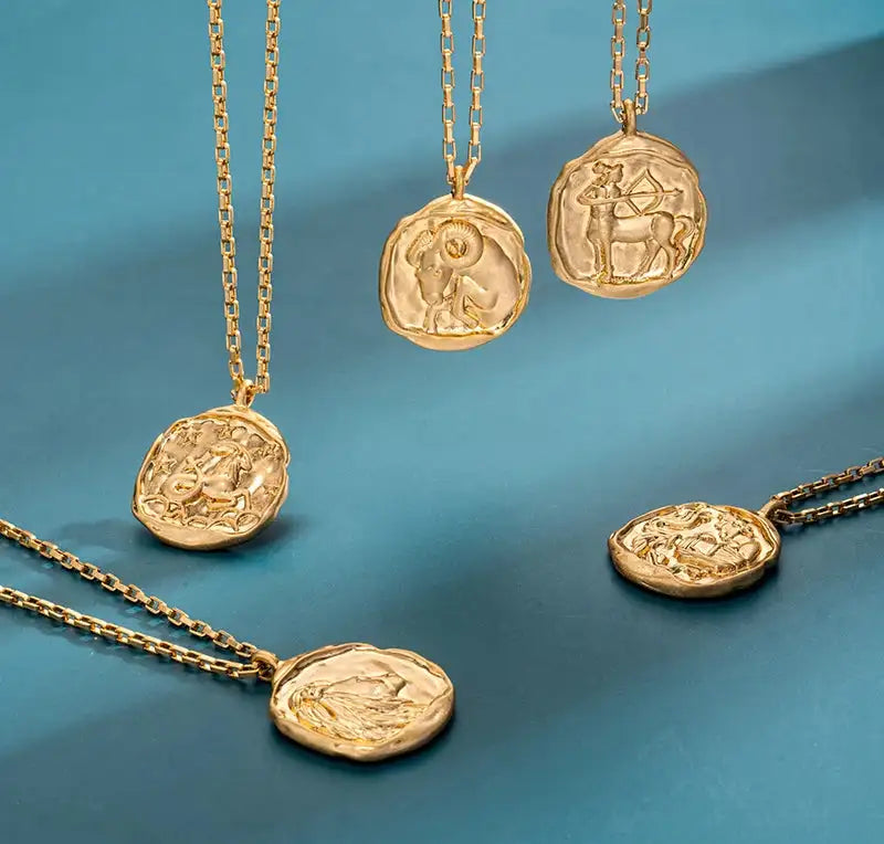 ✨ Zodiac Necklace Constellation Necklaces – Complete Set of 12 Astrology Pendants | Unisex Jewelry for Aries, Taurus, Gemini, Cancer, Leo, Virgo, Scorpio, Sagittarius, Capricorn, Pisces