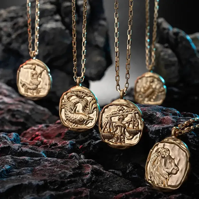 ✨ Zodiac Necklace Constellation Necklaces – Complete Set of 12 Astrology Pendants | Unisex Jewelry for Aries, Taurus, Gemini, Cancer, Leo, Virgo, Scorpio, Sagittarius, Capricorn, Pisces