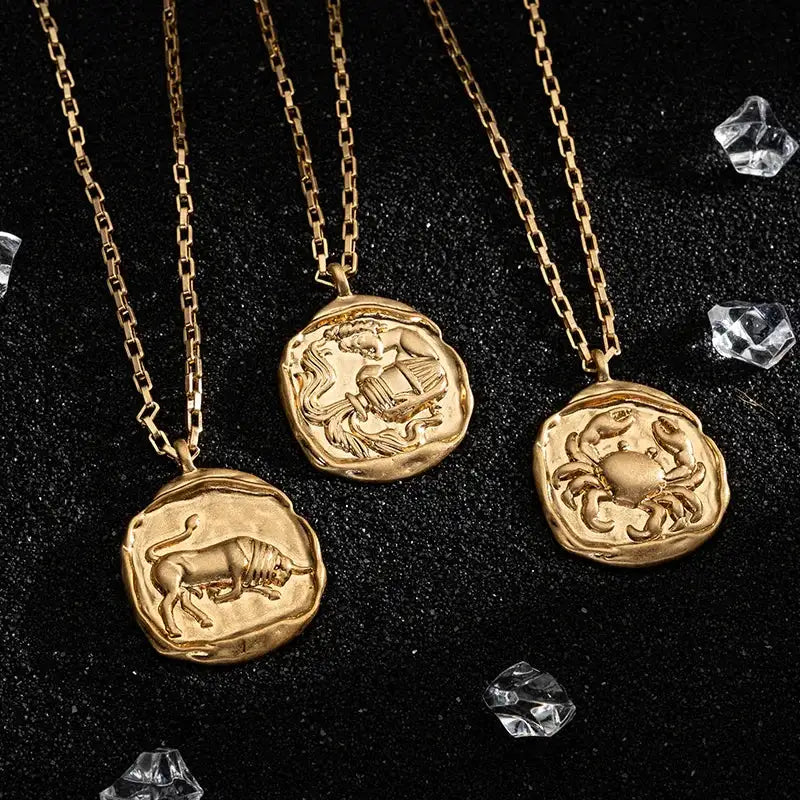 ✨ Zodiac Necklace Constellation Necklaces – Complete Set of 12 Astrology Pendants | Unisex Jewelry for Aries, Taurus, Gemini, Cancer, Leo, Virgo, Scorpio, Sagittarius, Capricorn, Pisces