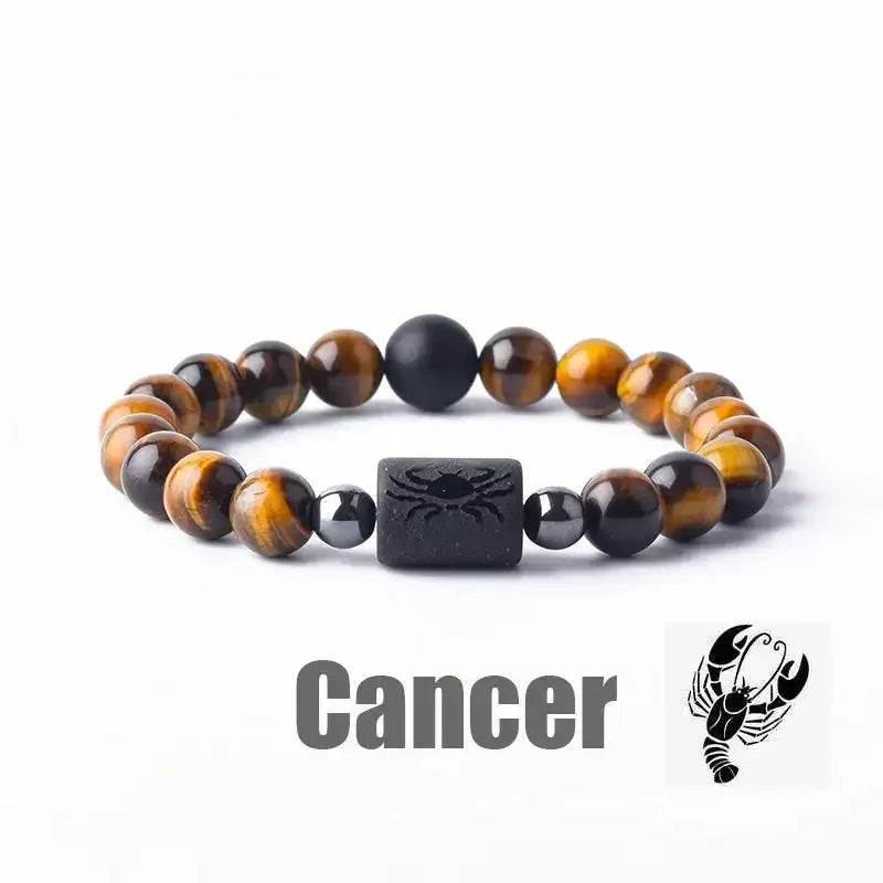 ✨ Zodiac Sign Bracelet Homme 12 Constellation Bangles – Adjustable Unisex Astrology Jewelry | Gemini, Virgo, Leo, Libra & More | Perfect Friendship Gift 22 8mm Beads