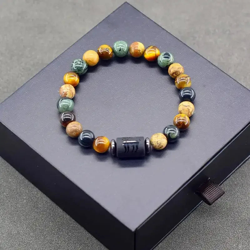 ✨ Zodiac Sign Bracelet Homme 12 Constellation Bangles – Adjustable Unisex Astrology Jewelry | Gemini, Virgo, Leo, Libra & More | Perfect Friendship Gift