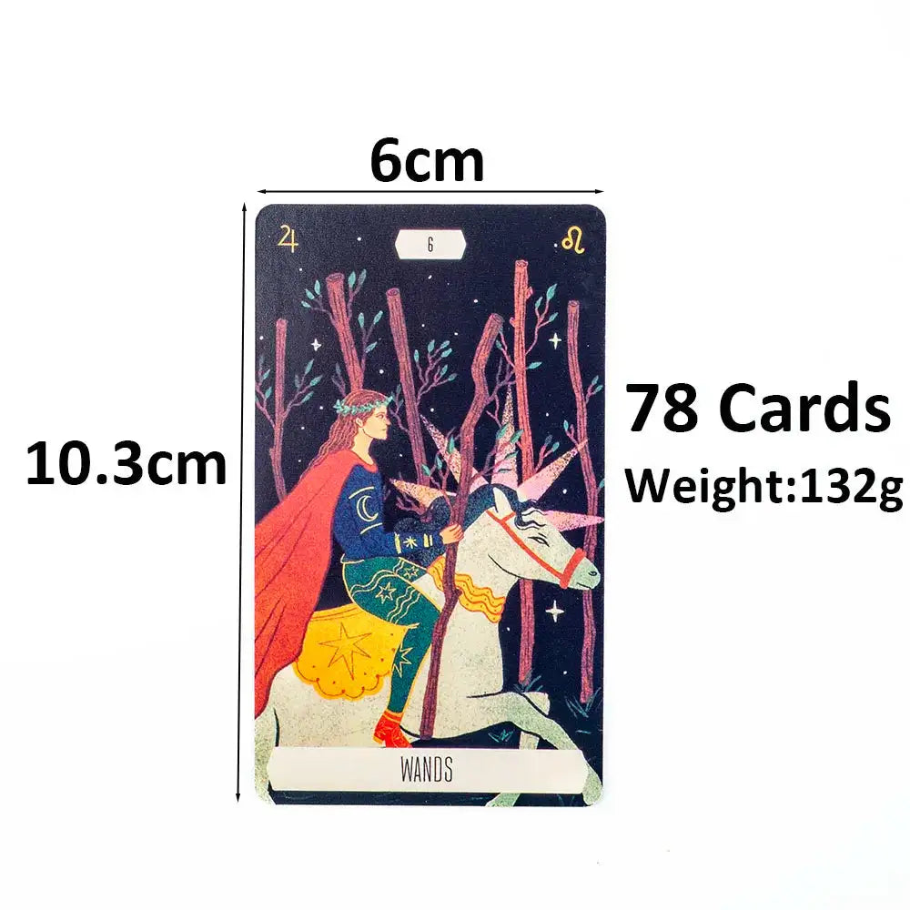 Zodiac Tarot Cards – 78-Card Deck (10.3×6cm) English Edition for Fate Divination & Party Board Games